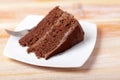 Chocolate Cake on a Plate Royalty Free Stock Photo