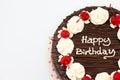 Chocolate cake, Chocolate Fudge Cake with happy birthday message