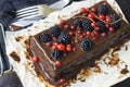 Chocolate cake with summer berries