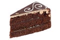 Chocolate cake tart dessert isolated