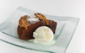 Chocolate Cake and vanilla ice cream Royalty Free Stock Photo