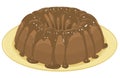 Chocolate cake. Vector Illustration