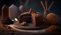 Chocolate Cake - Whole With Peanut Royalty Free Stock Photo