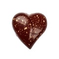 Chocolate candie from collection shape of heart top view Royalty Free Stock Photo