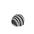 Chocolate candie monochrome glyph icon