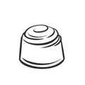 Chocolate candie monochrome outline icon