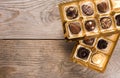 Chocolate candies box Royalty Free Stock Photo