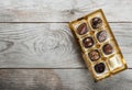 Chocolate candies box Royalty Free Stock Photo