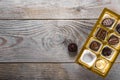 Chocolate candies box Royalty Free Stock Photo