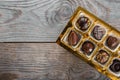 Chocolate candies box Royalty Free Stock Photo