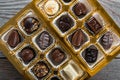 Chocolate candies box Royalty Free Stock Photo