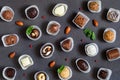 Chocolate candies, fine chocolates, pralines and truffles