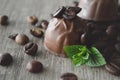 Coffee chocolate pralines Royalty Free Stock Photo