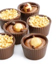 Chocolate candy with nuts