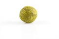 Chocolate candy truffle green color isolated on a white background. Full depth of field. Close-up Royalty Free Stock Photo