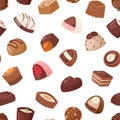 Chocolate candy vector sweet confection dessert with cocoa in confectionery shop illustration of tasty choco truffle in