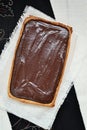 Chocolate-caramel tart Royalty Free Stock Photo