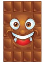 Chocolate cartoon character laughing