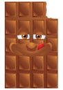 Chocolate cartoon character smiling