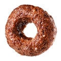 Chocolate cereal ring isolated Royalty Free Stock Photo