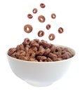 Chocolate cereal rings Royalty Free Stock Photo