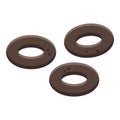 Chocolate cereal rings icon, isometric style