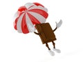 Chocolate character with parachute