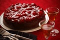 Chocolate cheesecake cake horizontal Royalty Free Stock Photo