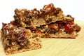 Chocolate Cherry Gooey Bars Royalty Free Stock Photo