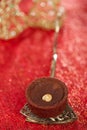 Chocolate Cherry Mini Tartlets in vintage spoon with festive go