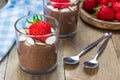 Chocolate chia seed pudding Royalty Free Stock Photo