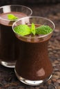 Chocolate chia seeds pudding Royalty Free Stock Photo