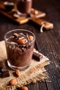 Chocolate chia seeds pudding Royalty Free Stock Photo