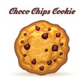 Chocolate chip biscuit cookie icon Royalty Free Stock Photo