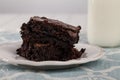 Chocolate Chip Brownie macro shot Royalty Free Stock Photo