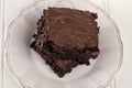 Chocolate Chip Brownie on white Royalty Free Stock Photo