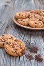 Chocolate chip coockies Royalty Free Stock Photo