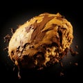 a chocolate chip cookie with a bite taken out of it Royalty Free Stock Photo