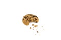 Chocolate chip cookie with bite taken out Royalty Free Stock Photo