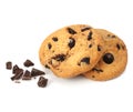 Chocolate chip cookie isolated Royalty Free Stock Photo