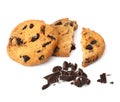 Chocolate chip cookie isolated Royalty Free Stock Photo