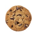 Chocolate Chip Cookie isolated with clipping path Royalty Free Stock Photo