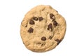 Chocolate chip cookie isolated on white Royalty Free Stock Photo