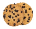 Chocolate chip cookie, isolated on a white background with a clipping path Royalty Free Stock Photo