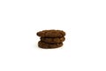 Chocolate chip cookie isolated on white background