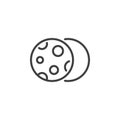 Chocolate chip cookie line icon