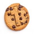 Chocolate chip cookie number 1 Royalty Free Stock Photo