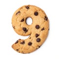 Chocolate chip cookie number 9 Royalty Free Stock Photo