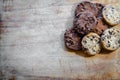 Chocolate chip cookie pile - baked cookies