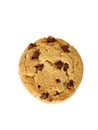 Chocolate Chip Cookie-from top (path included) Royalty Free Stock Photo